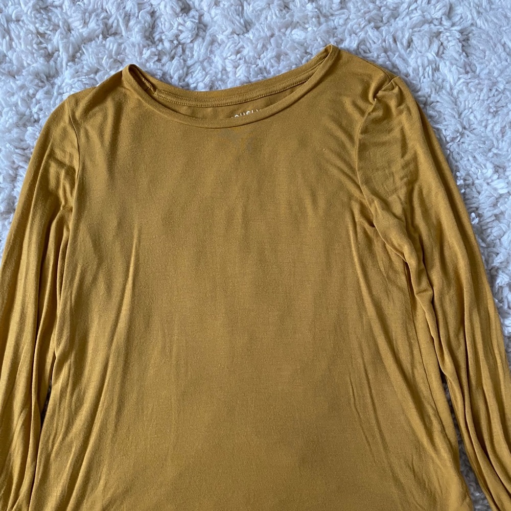 soft yellow long sleeve